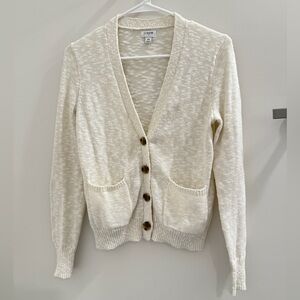 J. Crew Knit Cardigan Cream White Size XS